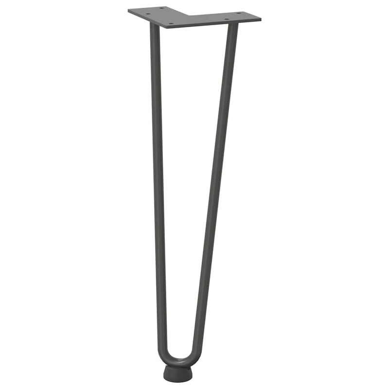 vidaXL 4 db antracitszürke hajtűláb dohányzóasztalhoz 42 cm tömör acél