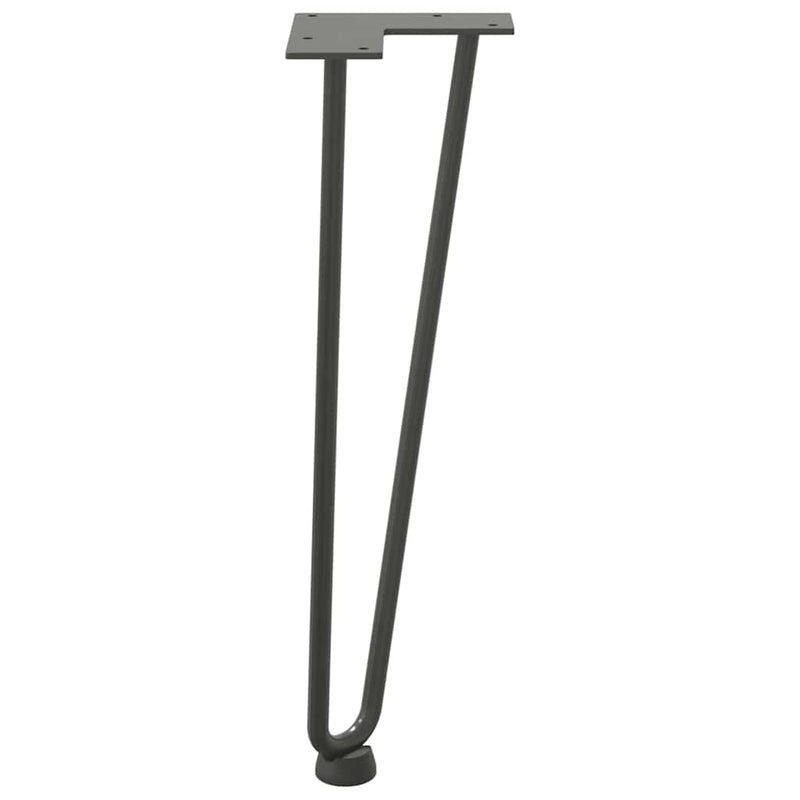 vidaXL 4 db antracitszürke hajtűláb dohányzóasztalhoz 42 cm tömör acél