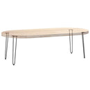 vidaXL 4 db-os hajtűlábak konzolasztalhoz, 72 cm, tömör acél, fekete