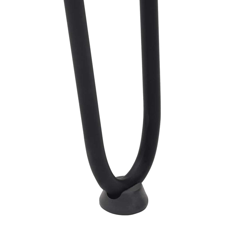 vidaXL 4 db-os hajtűlábak konzolasztalhoz, 72 cm, tömör acél, fekete