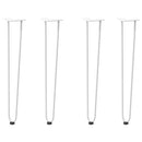 vidaXL 4 db-os hajtűlábak konzolasztalhoz, 72 cm, tömör acél, fehér