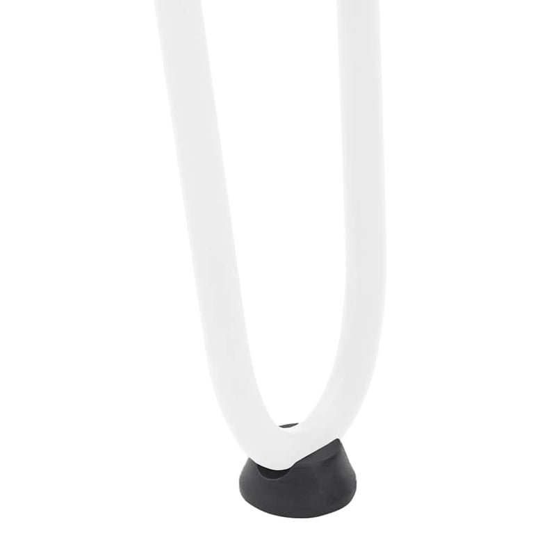 vidaXL 4 db-os hajtűlábak konzolasztalhoz, 72 cm, tömör acél, fehér