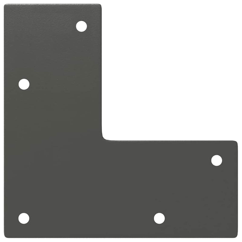 vidaXL 4 db-os antracit színű, 72 cm-es tömör acél hajtűlábak konzolasztalhoz