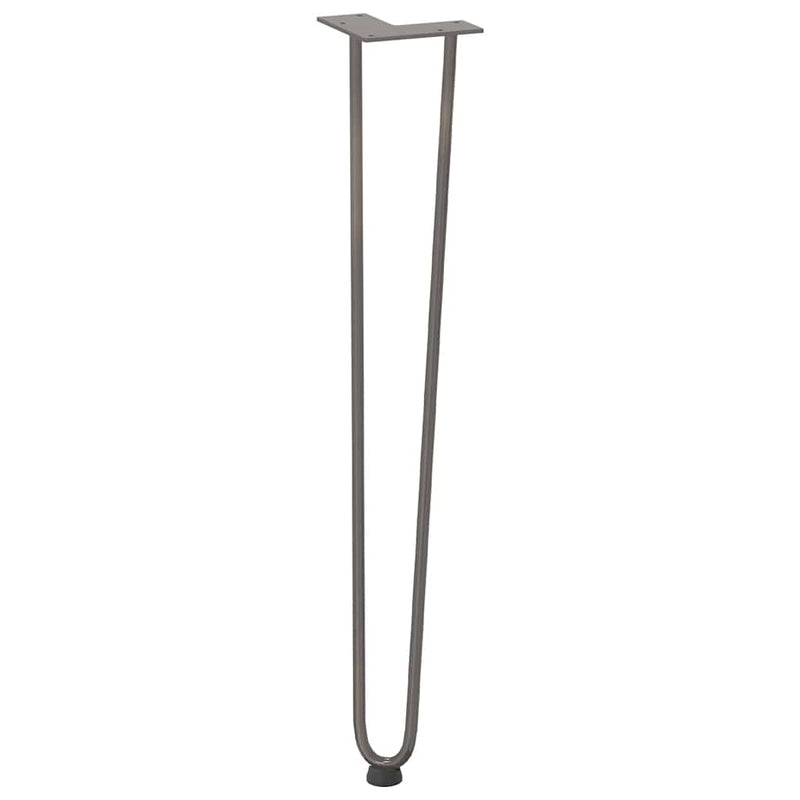 vidaXL 4 db-os hajtűlábak konzolasztalhoz, natúr acél, 72 cm, tömör acél