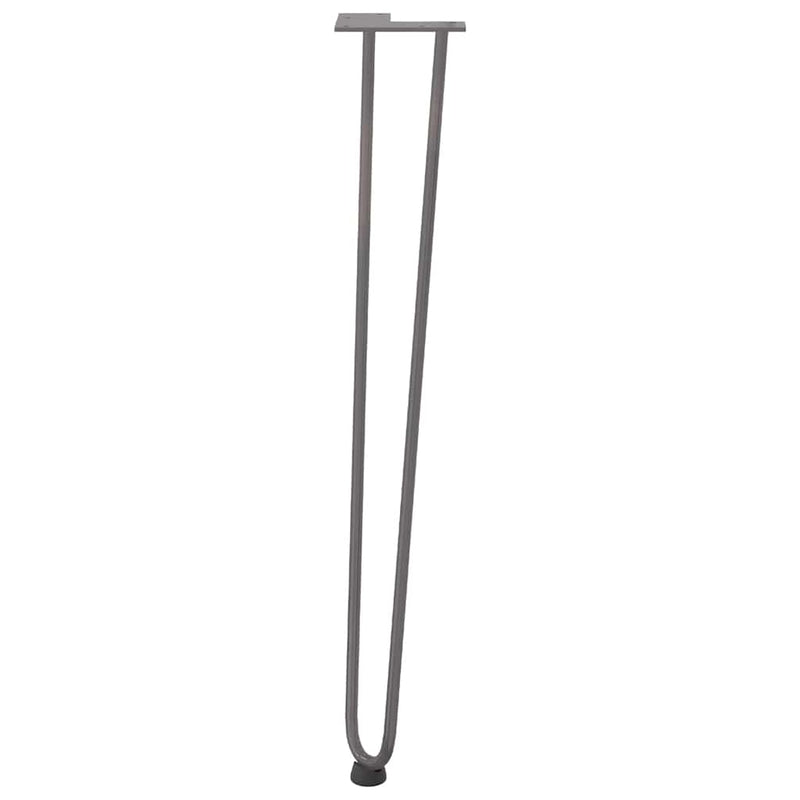 vidaXL 4 db-os hajtűlábak konzolasztalhoz, natúr acél, 72 cm, tömör acél