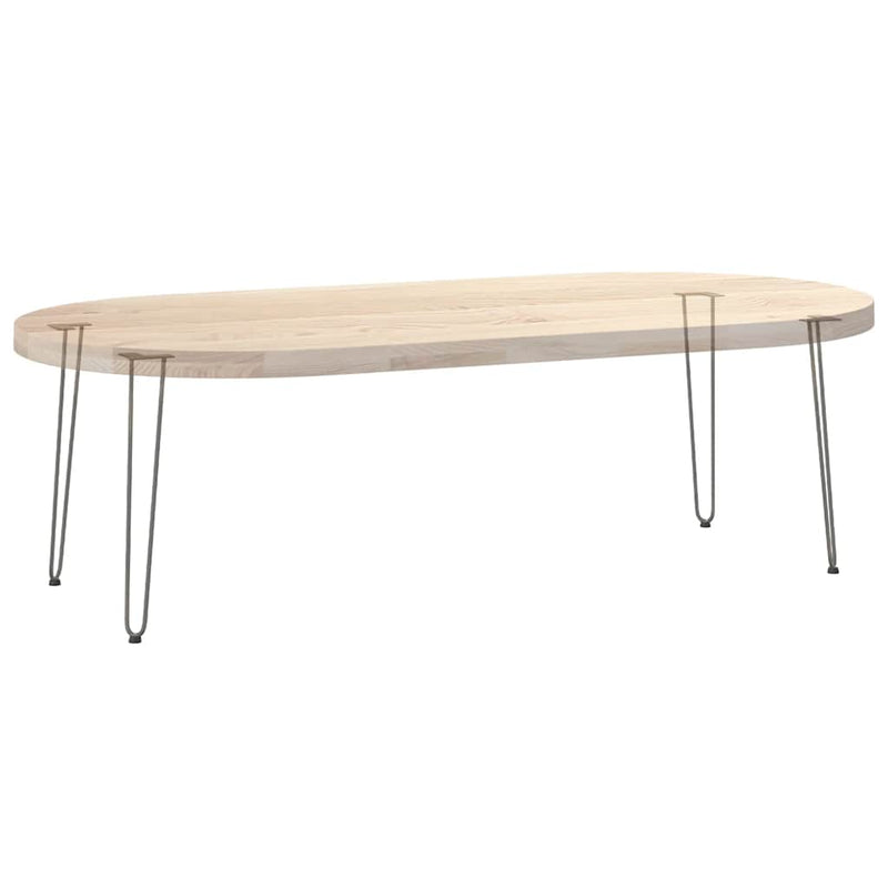 vidaXL 4 db-os hajtűlábak konzolasztalhoz, natúr acél, 72 cm, tömör acél