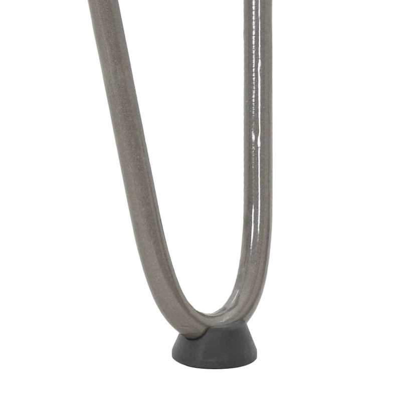 vidaXL 4 db-os hajtűlábak konzolasztalhoz, natúr acél, 72 cm, tömör acél