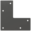 vidaXL 4 db antracitszürke, tömör acél hajtűláb dohányzóasztalhoz 10 cm