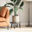 vidaXL 4 db fekete, tömör acél hajtűláb dohányzóasztalhoz, 20 cm