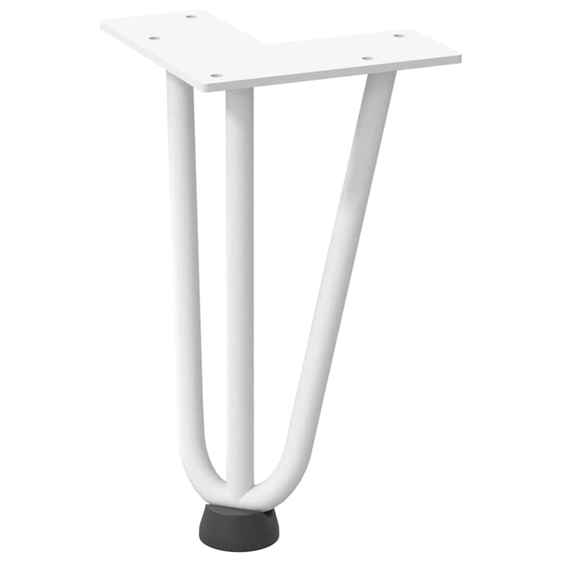 vidaXL 4 db fehér, tömör acél hajtűláb dohányzóasztalhoz 20 cm