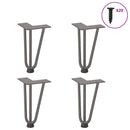 vidaXL 4 db natúr acél hajtűláb dohányzóasztalhoz 20 cm tömör acél