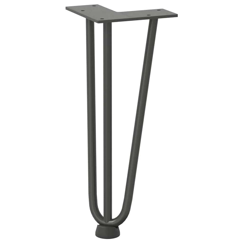 vidaXL 4 db antracitszürke hajtűláb dohányzóasztalhoz 30 cm tömör acél