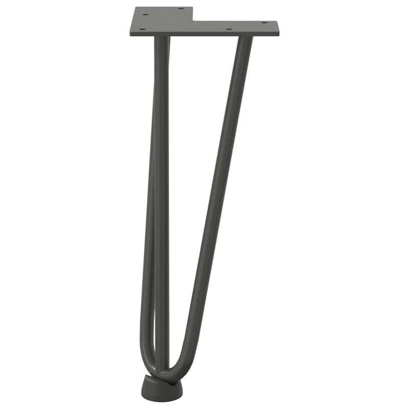 vidaXL 4 db antracitszürke hajtűláb dohányzóasztalhoz 30 cm tömör acél