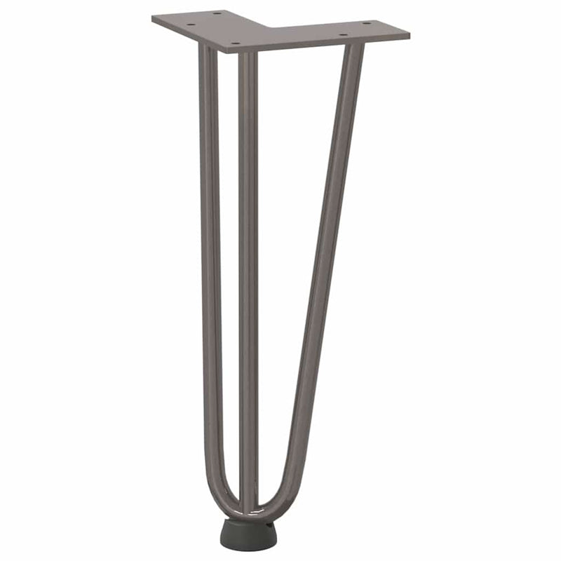 vidaXL 4 db natúr acél hajtűláb dohányzóasztalhoz 30 cm tömör acél