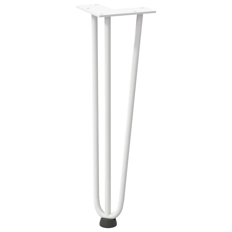vidaXL 4 db fehér, tömör acél hajtűláb dohányzóasztalhoz 42 cm