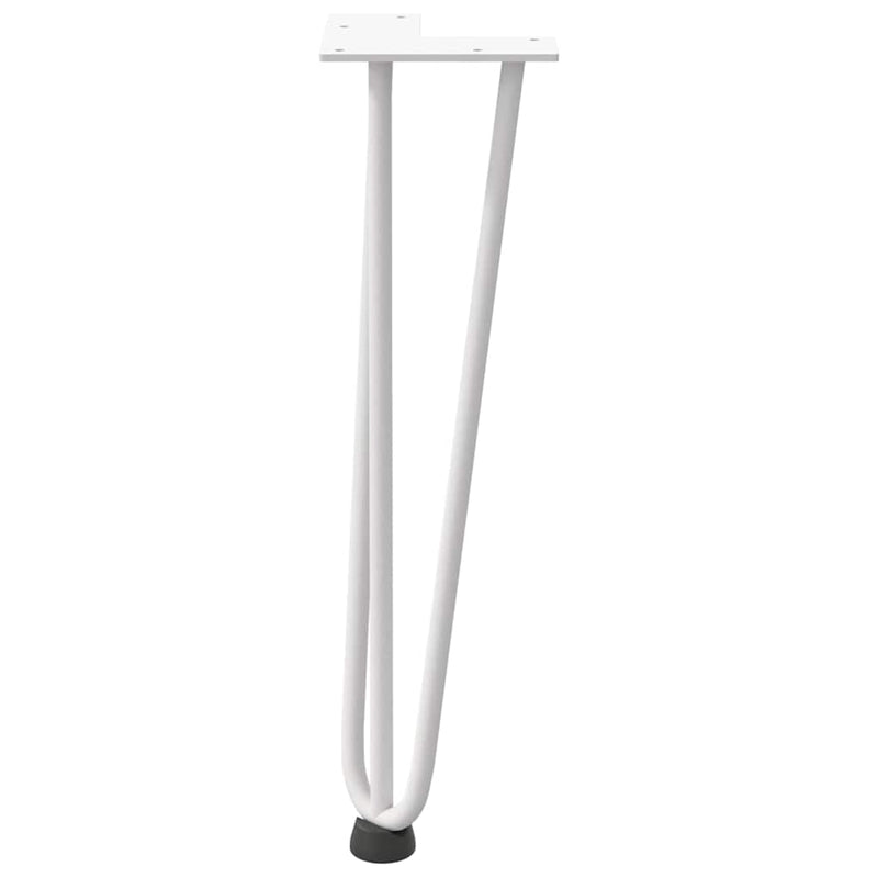 vidaXL 4 db fehér, tömör acél hajtűláb dohányzóasztalhoz 42 cm