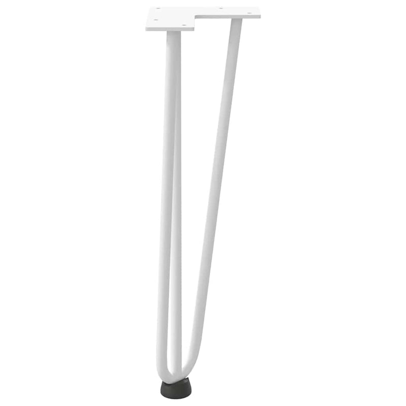 vidaXL 4 db fehér, tömör acél hajtűláb dohányzóasztalhoz 42 cm