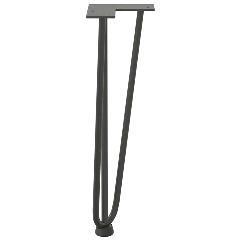 vidaXL 4 db antracitszürke hajtűláb dohányzóasztalhoz 42 cm tömör acél