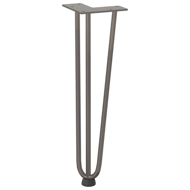 vidaXL 4 db natúr acél hajtűláb dohányzóasztalhoz 42 cm tömör acél