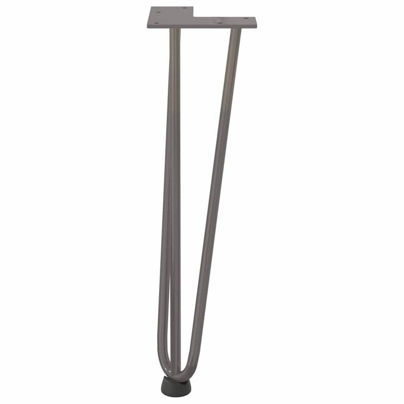 vidaXL 4 db natúr acél hajtűláb dohányzóasztalhoz 42 cm tömör acél