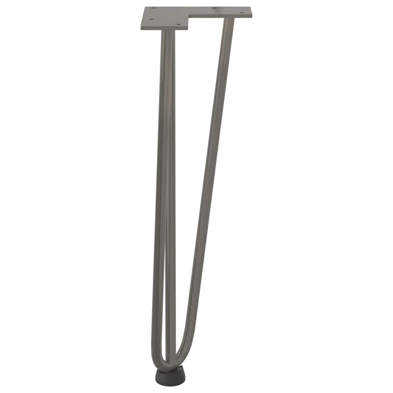 vidaXL 4 db natúr acél hajtűláb dohányzóasztalhoz 42 cm tömör acél