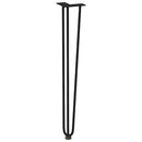 vidaXL 4 db-os hajtűlábak konzolasztalhoz, 72 cm, tömör acél, fekete