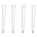 vidaXL 4 db-os hajtűlábak konzolasztalhoz, 72 cm, tömör acél, fehér