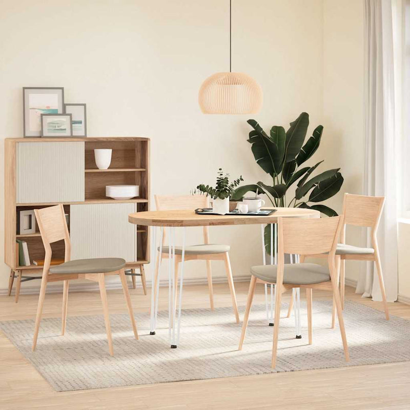 vidaXL 4 db-os hajtűlábak konzolasztalhoz, 72 cm, tömör acél, fehér