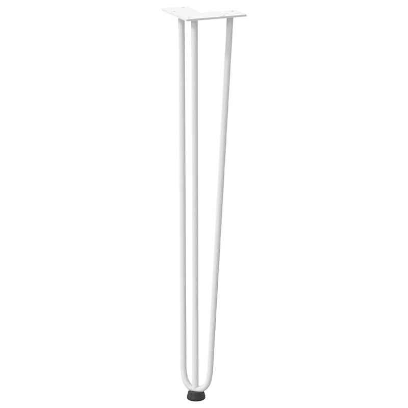 vidaXL 4 db-os hajtűlábak konzolasztalhoz, 72 cm, tömör acél, fehér