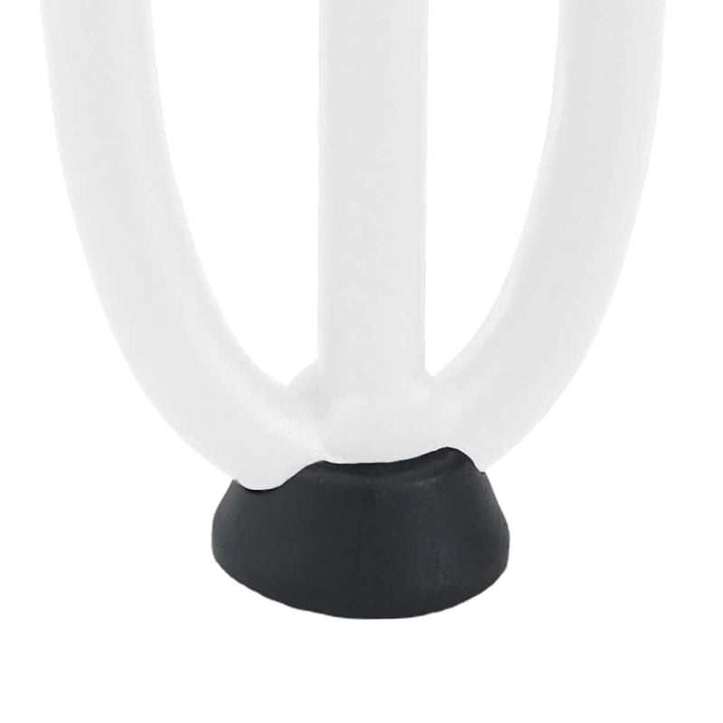 vidaXL 4 db-os hajtűlábak konzolasztalhoz, 72 cm, tömör acél, fehér