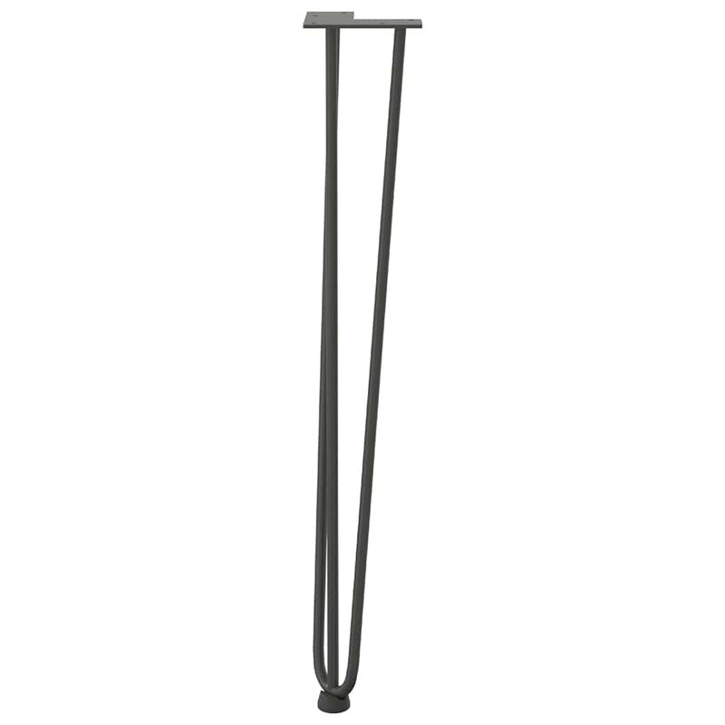 vidaXL 4 db-os antracit színű, 72 cm-es tömör acél hajtűlábak konzolasztalhoz