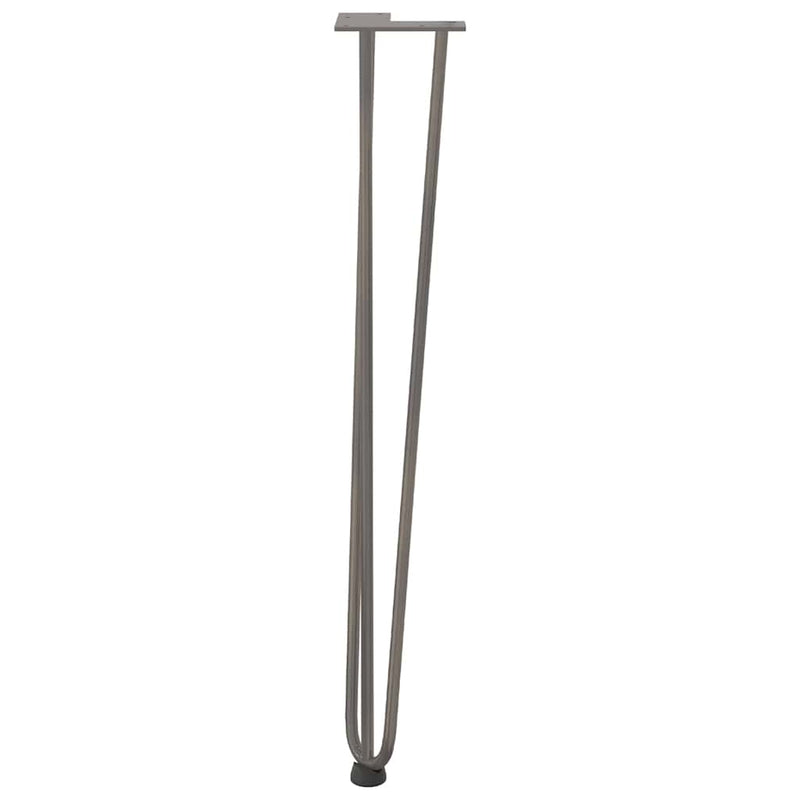 vidaXL 4 db-os hajtűlábak konzolasztalhoz, natúr acél, 72 cm, tömör acél