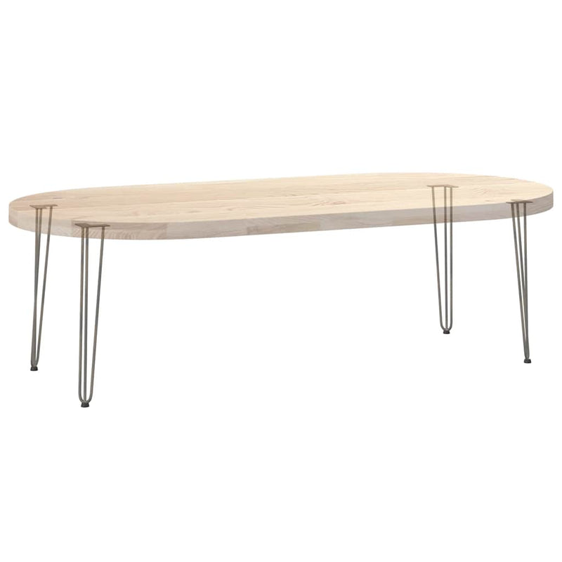 vidaXL 4 db-os hajtűlábak konzolasztalhoz, natúr acél, 72 cm, tömör acél