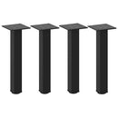 vidaXL 4 db fekete acél dohányzóasztal láb 30-32 cm