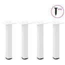 vidaXL 4 db fehér dohányzóasztal láb 30-32 cm acél
