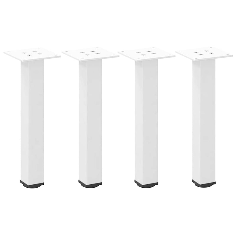 vidaXL 4 db fehér dohányzóasztal láb 42-44 cm acél
