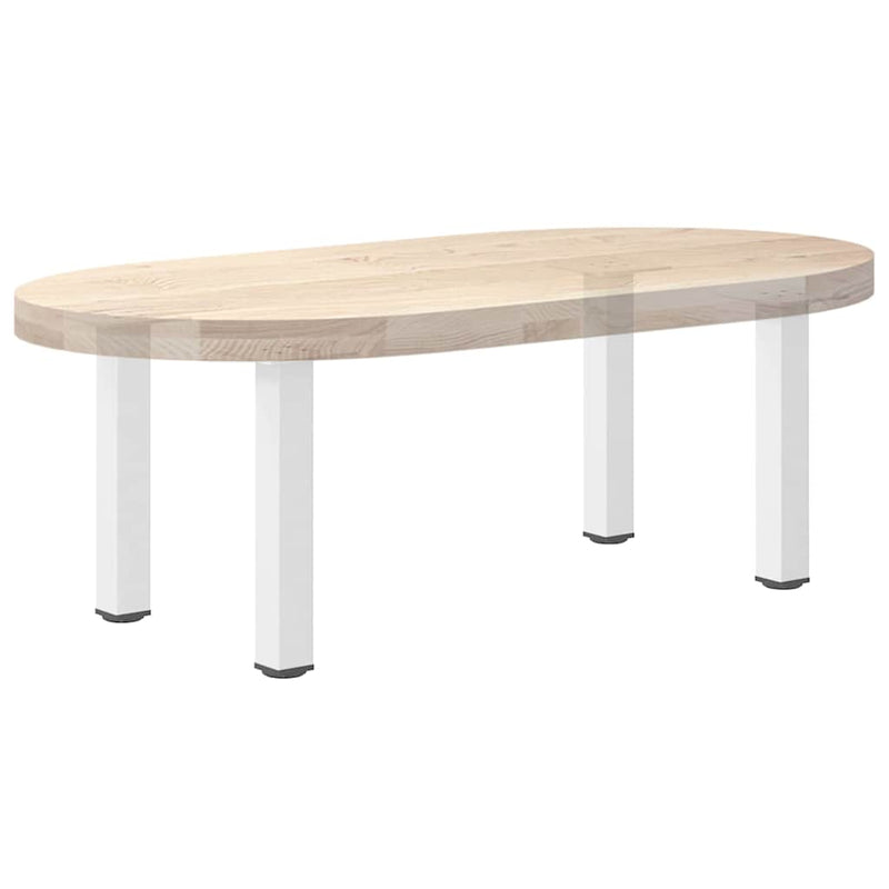 vidaXL 4 db fehér dohányzóasztal láb 42-44 cm acél