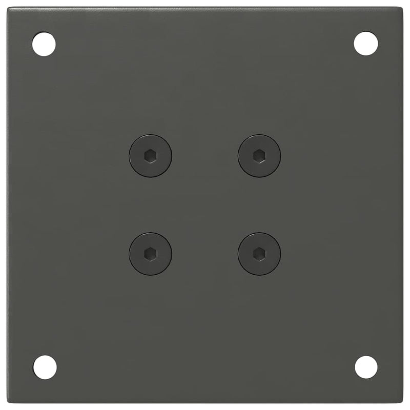 vidaXL 4 db antracitszürke acél dohányzóasztal láb 42-44 cm