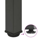 vidaXL 4 db antracitszürke acél dohányzóasztal láb 42-44 cm