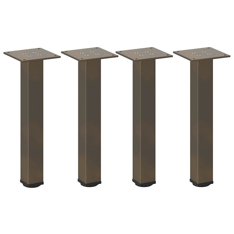 vidaXL 4 db natúr acél dohányzóasztal láb 42-44 cm acél