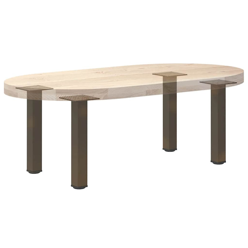vidaXL 4 db natúr acél dohányzóasztal láb 42-44 cm acél