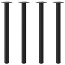 vidaXL 4 db fekete acél konzolasztal láb 72-74 cm