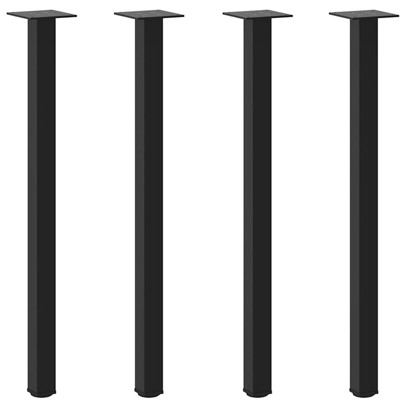 vidaXL 4 db fekete acél konzolasztal láb 72-74 cm