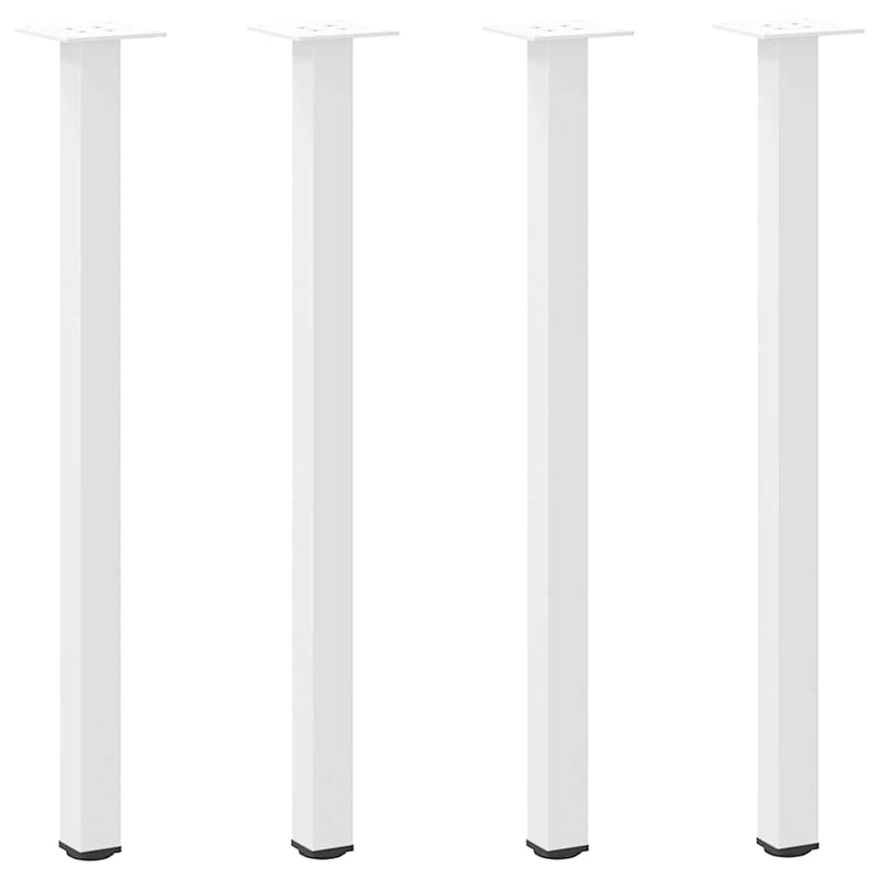 vidaXL 4 db fehér acél konzolasztal láb 72-74 cm