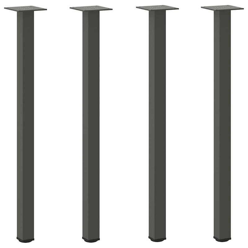 vidaXL 4 db antracitszürke acél konzolasztal láb 72-74 cm