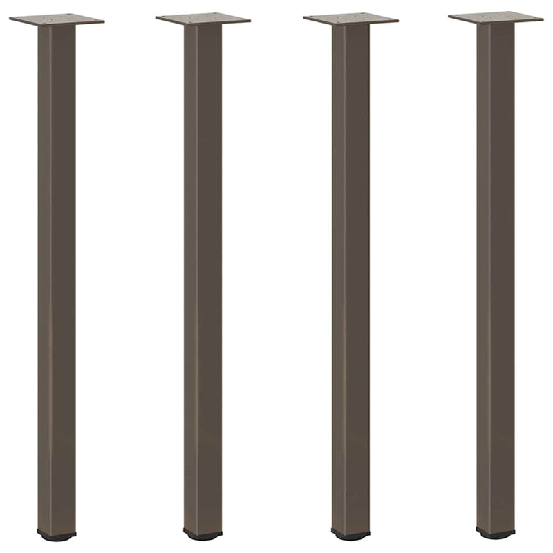 vidaXL 4 db natúr acél konzolasztal láb 72-74 cm acél