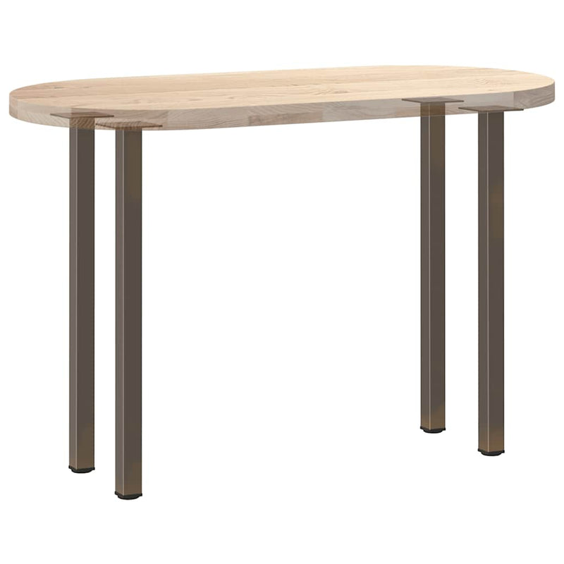 vidaXL 4 db natúr acél konzolasztal láb 72-74 cm acél
