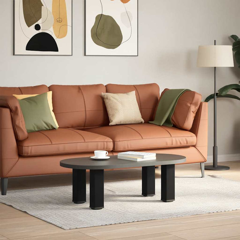 vidaXL 4 db fekete acél dohányzóasztal láb 30-32 cm