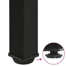 vidaXL 4 db fekete acél dohányzóasztal láb 30-32 cm