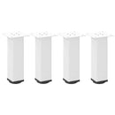 vidaXL 4 db fehér dohányzóasztal láb 30-32 cm acél